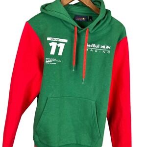 Sergio Perez 11 Red Bull Racing Green Red Hoodie Mens Size S
